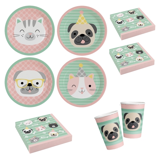 36-teiliges Hello Pets Party Set f�r 8 Personen