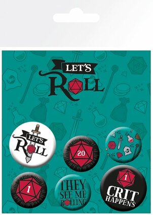 GB Eye - Lets Roll Assorted - Ansteckbutton-Set, 6 -teilig
