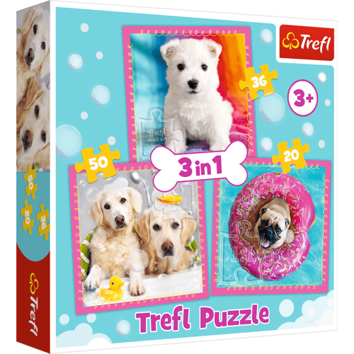 Trefl 3in1 Puzzle - Hunde