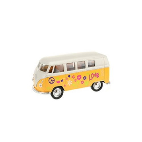 Modellauto Volkswagen 1963 Bus mit Print gelb