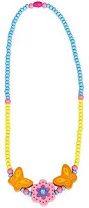 Halskette Schmetterlinge und Blume (blau)