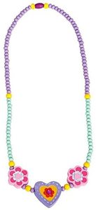 Halskette Herz und Blumen (lila)