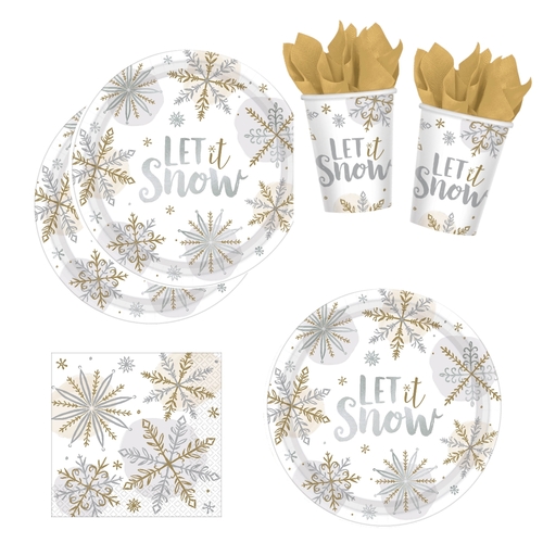 32- teiliges Shining Snow Party Set f�r 8 Personen
