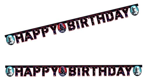 STAR WARS & HEROES Letter Happy Birthday Banner 1,6m