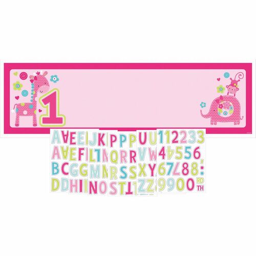 One Wild Girl personalisierbar Signalbanner 165 x 50,8 cm