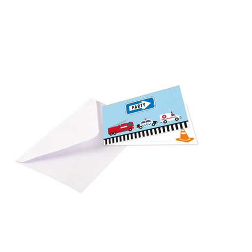 Amscan 9906587 - On the Road Einladungskarten inkl. Umschlag