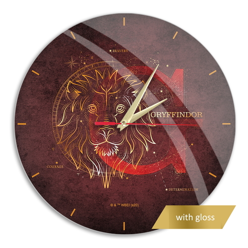 Wanduhr gl�nzend - Harry Potter Gryffindor
