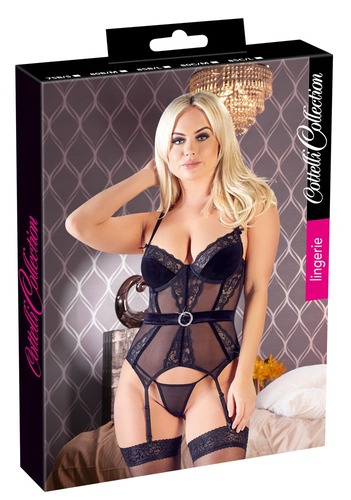 Cottelli Lingerie - Damen Dessous Strapshemd, Gr. 80C/M