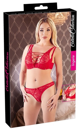 Cottelli Lingerie - Damen Dessous-Set: BH & String, Gr. 75B/S