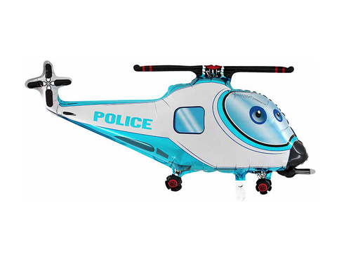Polizei Hubschrauber gro� - Folienballon - 46 cm