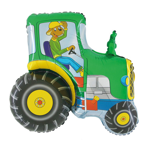 Traktor gr�n - Folienballon - 59 cm