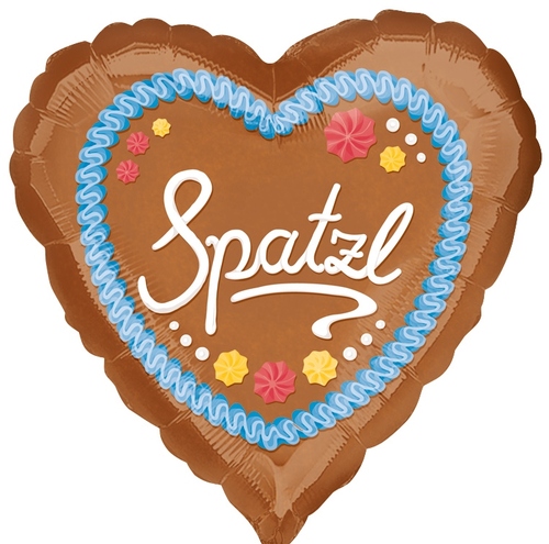 Spatzl Herzform - Folienballon - 39 cm