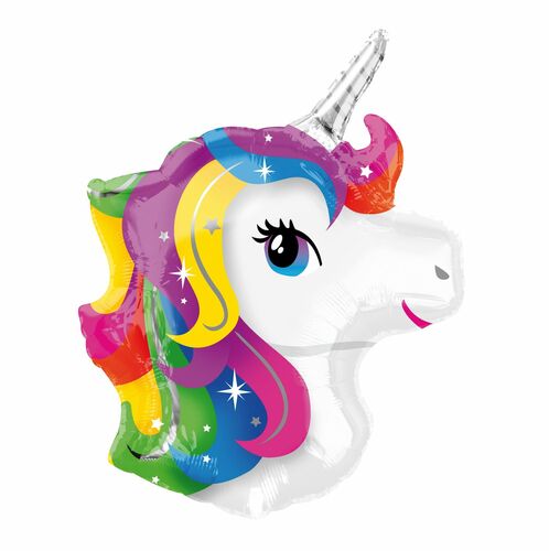 Einhorn Kopf klein - Folienballon - 55 cm