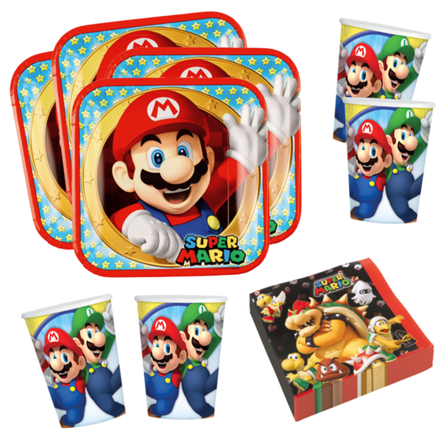 36-teiliges Super Mario - Party Set - F�r 8 Personen