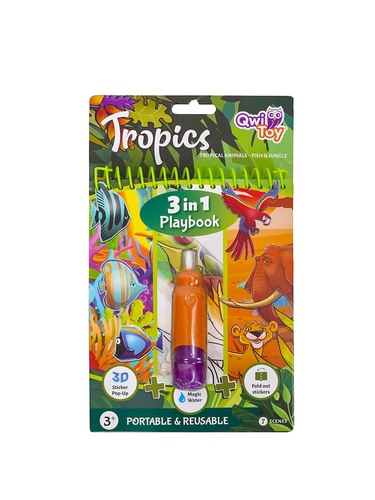 Qwi Toy 3 in 1 Spielbuch - Tropics