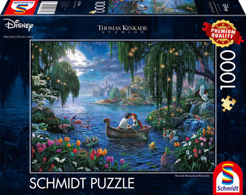 Thomas Kinkade - Arielle, die kleine Meerjungfrau und Prinz Eric - Puzzle 1000 Teile