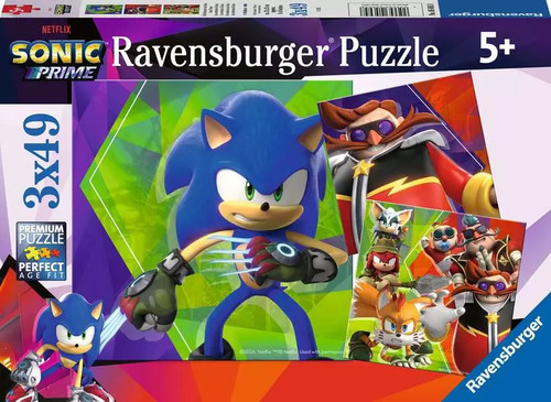 Die Abenteuer von Sonic - Puzzle 3 x 49 Teile