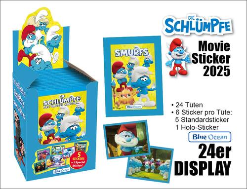 Die Schl�mpfe - Movie 2025 Sticker - 24er DISPLAY