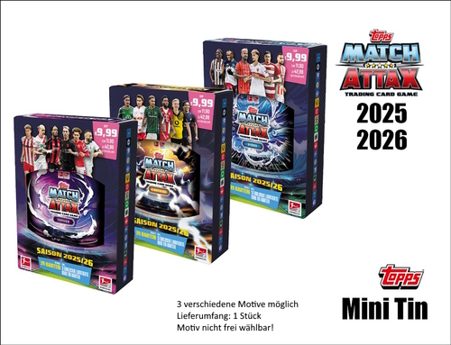 Topps Match Attax Bundesliga 2025/2026 - MINI TIN - 3-fach sortiert