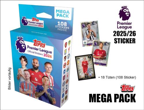 Topps Premier League Sticker 2025/2026 - MEGA PACK
