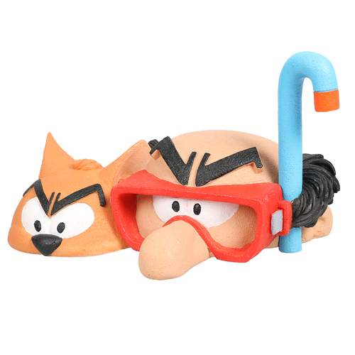 Schl�mpfe: Gargamel & Azrael mit Schnorchel - Figur