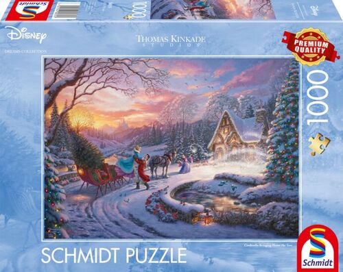 Disney Cinderella - Bringing Home for Christmas - 1000 Teile Puzzle (Thomas Kinkade)