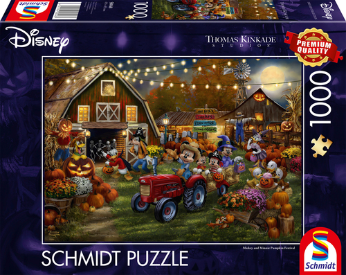 Disney Mickey & Minnie Pumpkin Festival - Thomas Kinkade 1000 Teile Puzzle