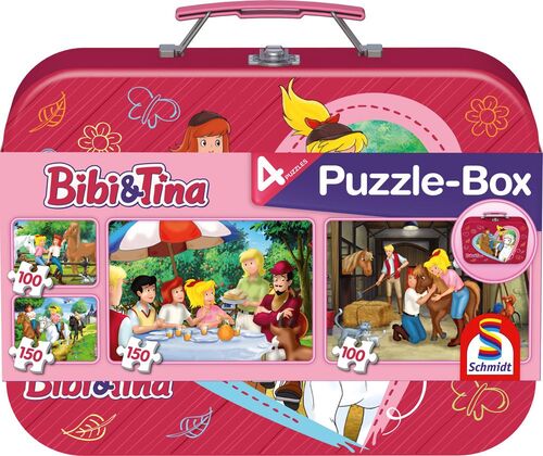Bibi & Tina - Puzzle-Box, 2x100, 2x150 Teile im Metallkoffer