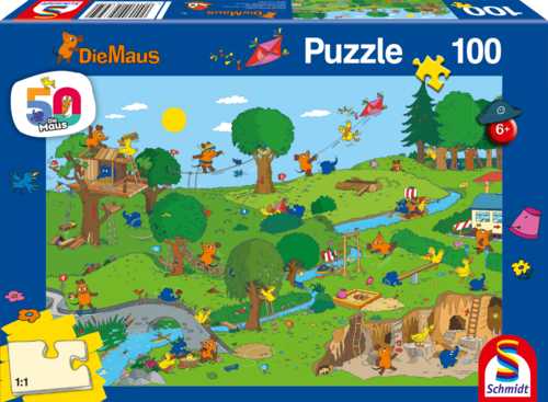 Die Maus - Im Spielpark - 100 Teile Puzzle