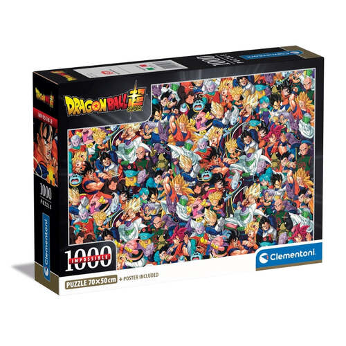 Clementoni 39918 - Dragon Ball - 1000 Teile Puzzle Impossible Anim� Collection Compact
