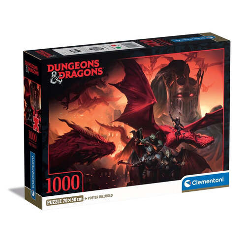 Clementoni 39914 - Dungeons & Dragons - 1000 Teile Puzzle Dungeons & Dragons Compact