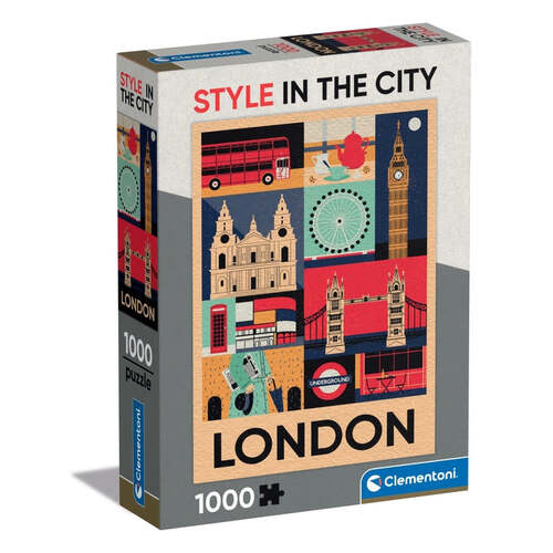 Clementoni 39844 - London - 1000 Teile Puzzle Style in the City Compact