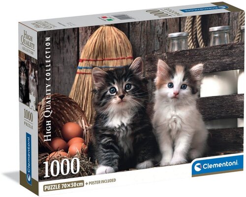 Clementoni 39943 - S��e K�tzchen - 1000 Teile High Quality Collection Compact Puzzle
