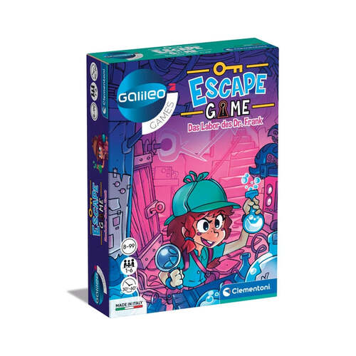 Clementoni 59226 - Escape Game: Das Labor des Dr. Frank - Brettspiel (Galileo Games)