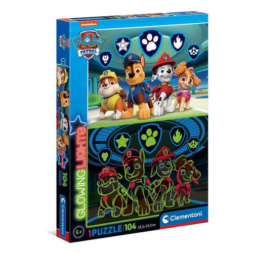 Clementoni 27176 - Paw Patrol - 104 Teile Puzzle Glowing Lights