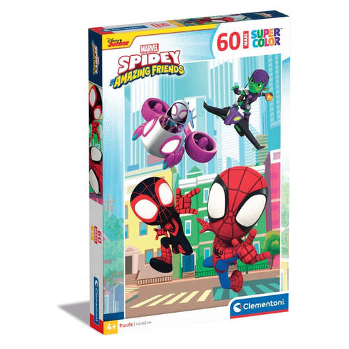 Clementoni 26476 - Spidey und seine Freunde - 60 Teile Puzzle Maxi