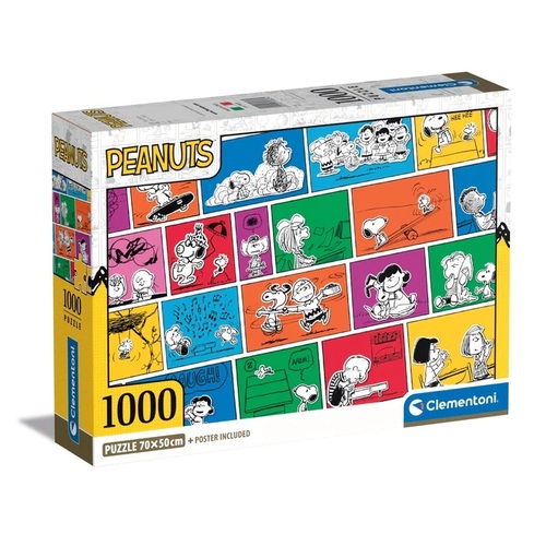 Clementoni 39803 - Peanuts - 1000 Teile Puzzle Peanuts Compact