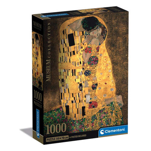 Clementoni 39790 - Klimt Der Kuss - 1000 Teile Puzzle - Museum Collection Compact