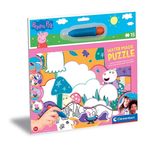 Clementoni 22246 - Peppa Pig - 15 Teile Water Magic Puzzle
