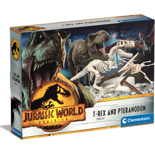 Clementoni 19205 - Jurassic World 3 - AusgrabungsSet TRex & Triceratops