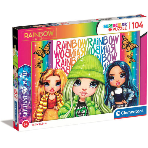 Clementoni 20342 - Rainbow High - 104 Teile Puzzle - Brilliant Puzzle