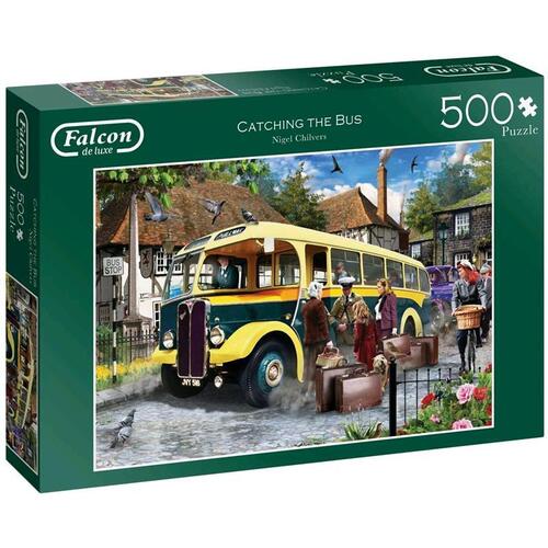 Jumbo Spiele 11260 - Falcon Deluxe - Catching The Bus - 500 Teile Puzzle