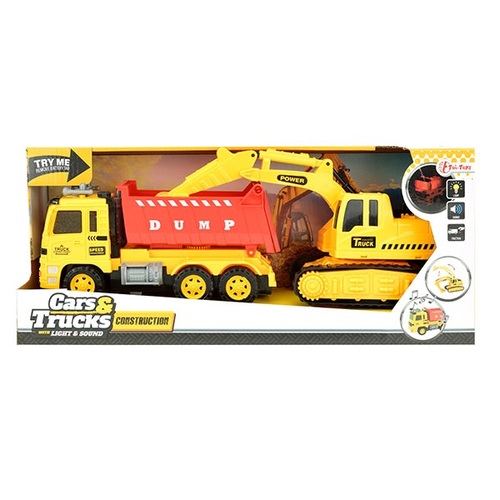 Toi Toys - CARS & TRUCKS - Kipper Lastwagen und Bagger