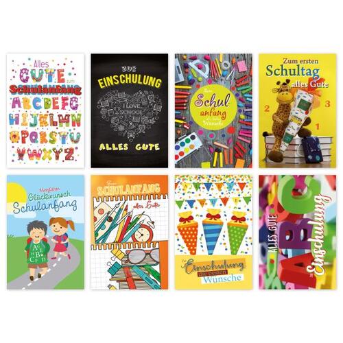 Schulanfangskarte - 50 St�ck - 8 Motive