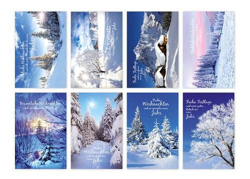 Winterlandschaft Weihnachtskarte - 100 St�ck - 8 Motive