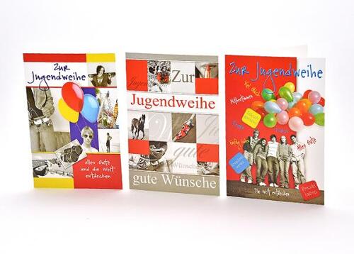 Jugendweihekarte - 50 St�ck - 3 Motive