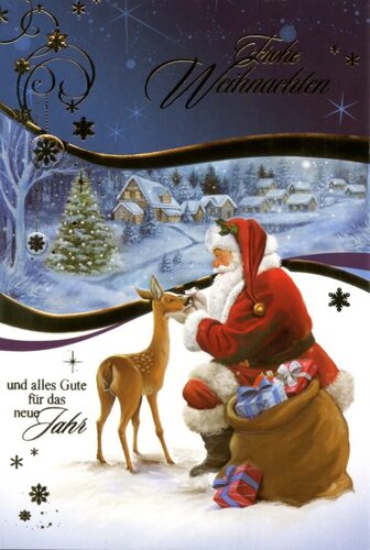 Weihnachtskarten Weihnachtsmann - 50 St�ck - 6 Motive