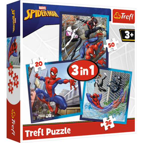 Marvel Spiderman - Puzzle 3in1 20-50 Teile