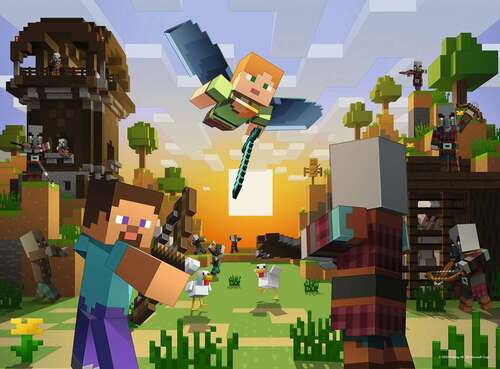 Minecraft - Baukunst und Abenteuer - Puzzle 150 Teile XXL