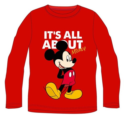 Disney Mickey Mouse - Rot Langarm T-Shirt f�r Jungs - Gr��e 116